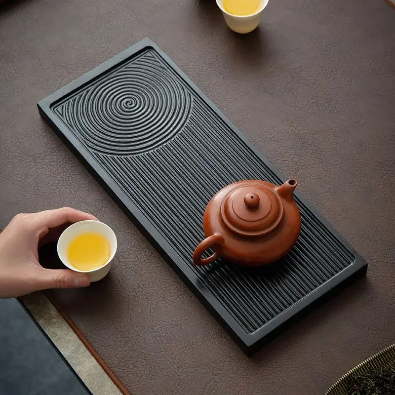 Japanese style minimalist kung fu household landscape square dry tea table,  drainage tea tray, small tea set tray