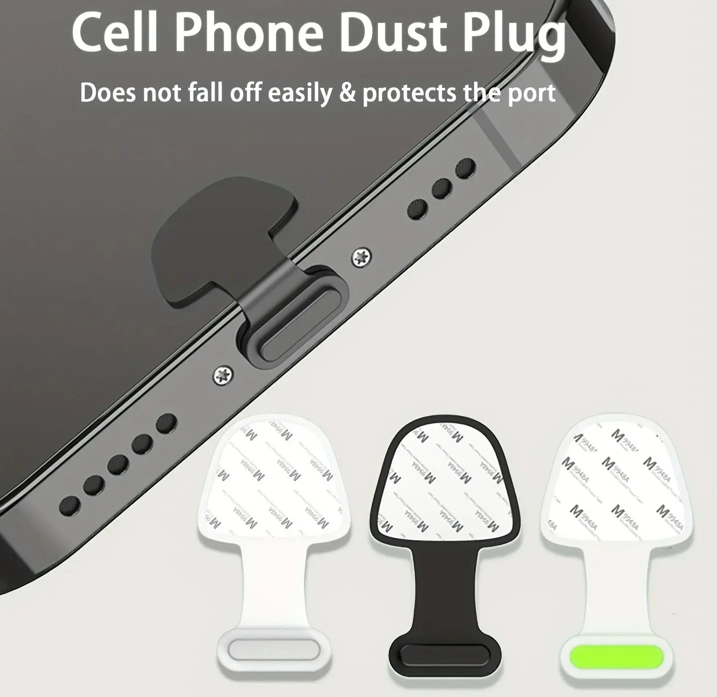 6pcs Mobile Phone  Charging Port Anti-Dust Dirt Plug For iphone For xiaomi samsung  type-c Port Protector Dustplugs Cover