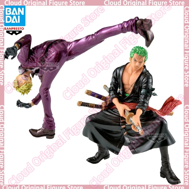 

IN Stock100% Original BANDAI Banpresto King of Artist One Piece Roronoa Zoro Sanji Special Ver. Action Figure Collectible Toys