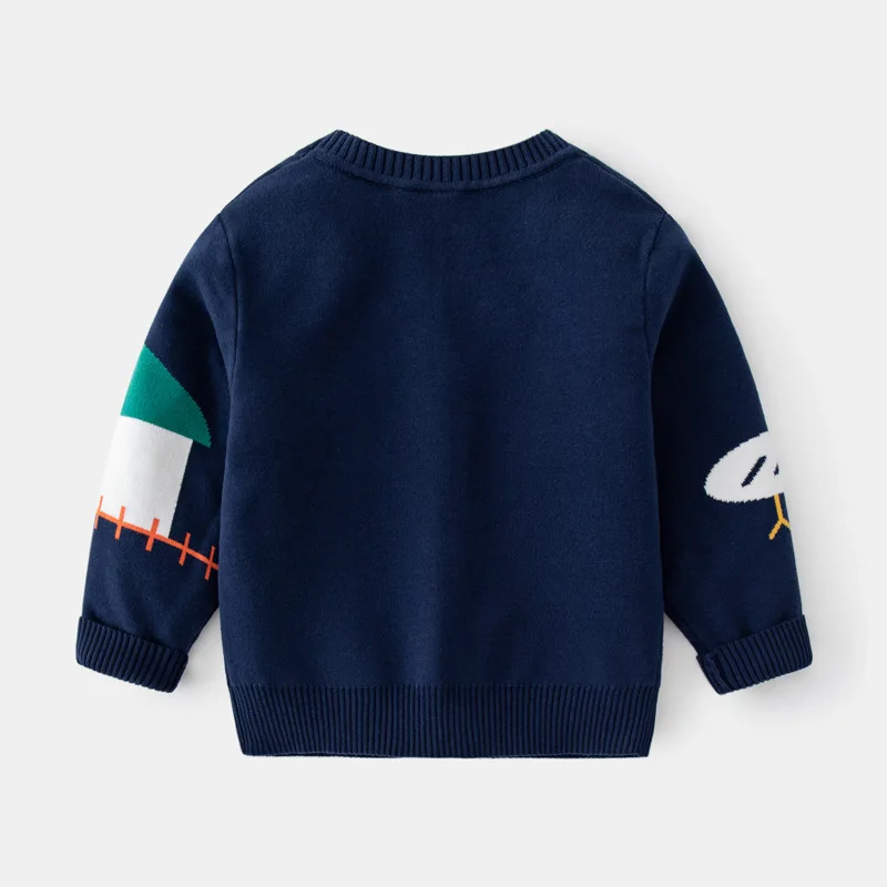 2 To 7 Years spring Autumn Winter Children's Clothing cartoon Knitted Cardigan Sweater Wool Knitted Coat Kids Cartoon Sweater image 2