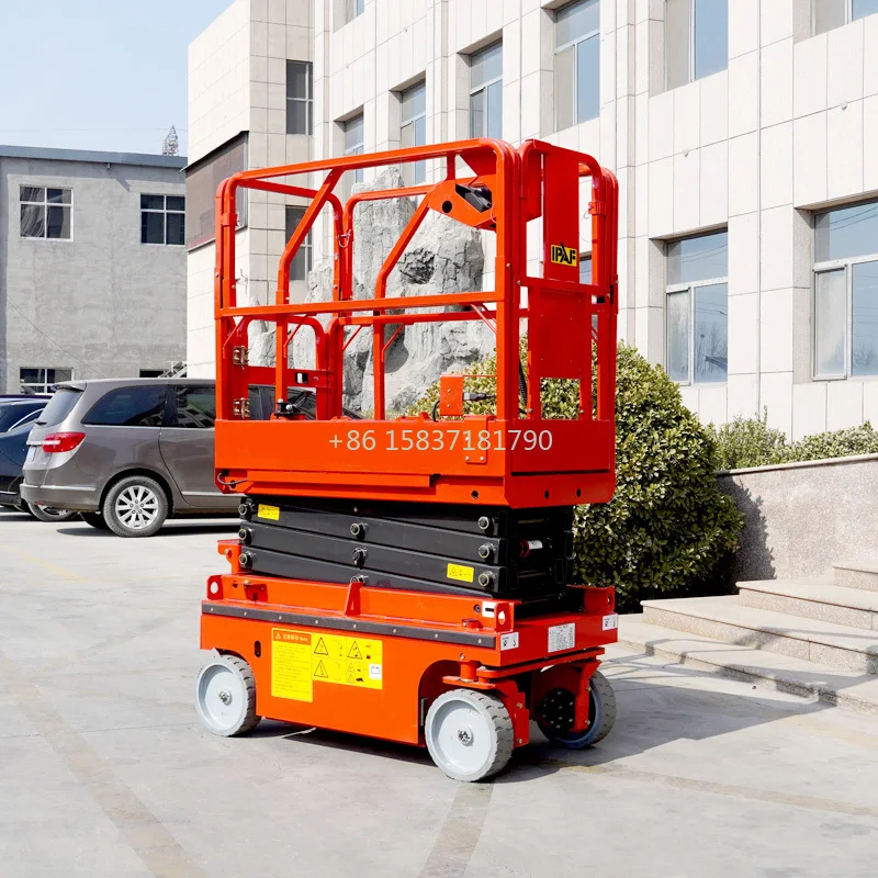 

Factory Direct Lift Platform 450Kg Small Mobile Manual Scissors Lifting Platform Manlift Scaffold Mobile Platform Lift Machine