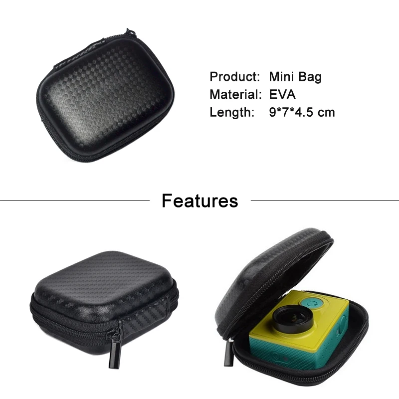 Sport Camera Portable Storage Case Collection Bag for GoPro Hero 11 10 9 8 Session SJCAM Xiaomi Yi 2 4K Mijia Go Pro Accessories