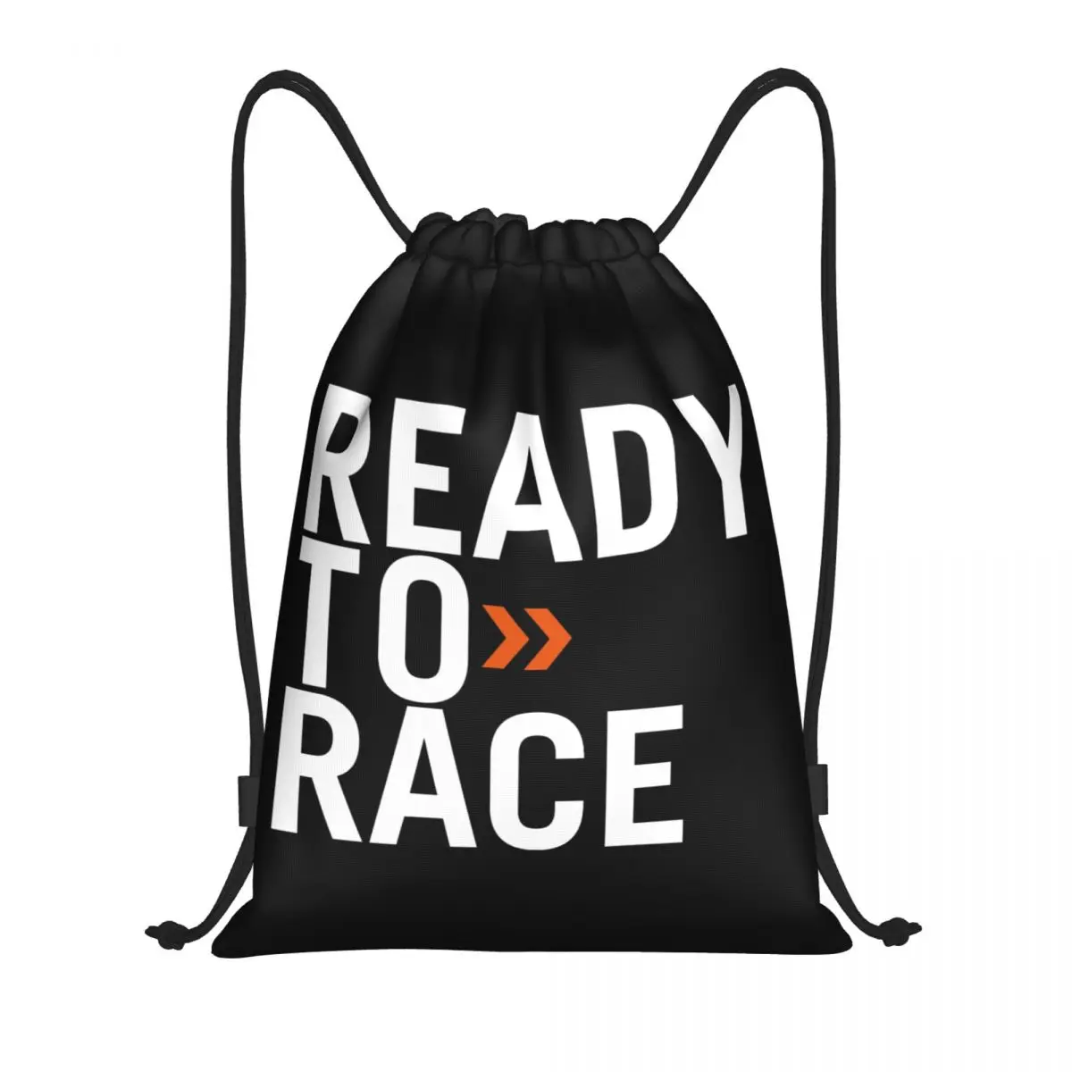 Custom Ready To Race Drawstring Backpack Bags Women Lightweight Racing Sport Motorcycle Rider Gym Sports Sackpack Sacks for Yoga