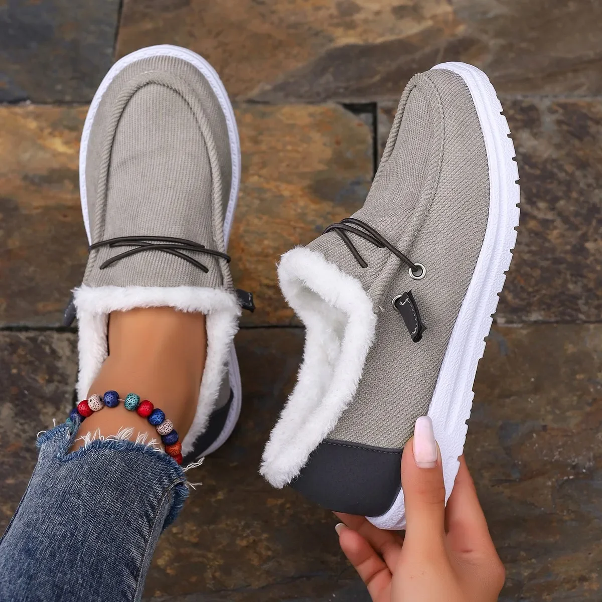 Women Retro Fashion Ankle Boots  Comfortable Designer Shoes Women 2025 Outdoor Platform Warm Snow Boots Winter Zapatos De Mujer