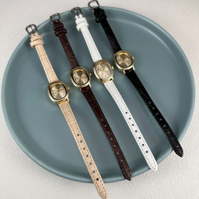 

Luxury Oval Dial Women Watches Fashion Ladies Gift Dress Quartz Watches Leather Strap Student Wristwatches Dropshipping Montre