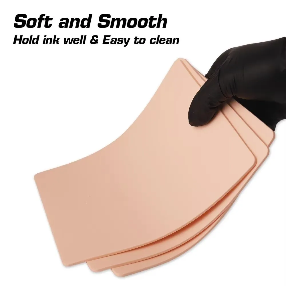 

Мягкая толстая 3 мм кожа для практики татуировки, двухсторонняя пустая искусственная кожа, силиконовая, большого размера, тренировочная татуировка для перманентного макияжа