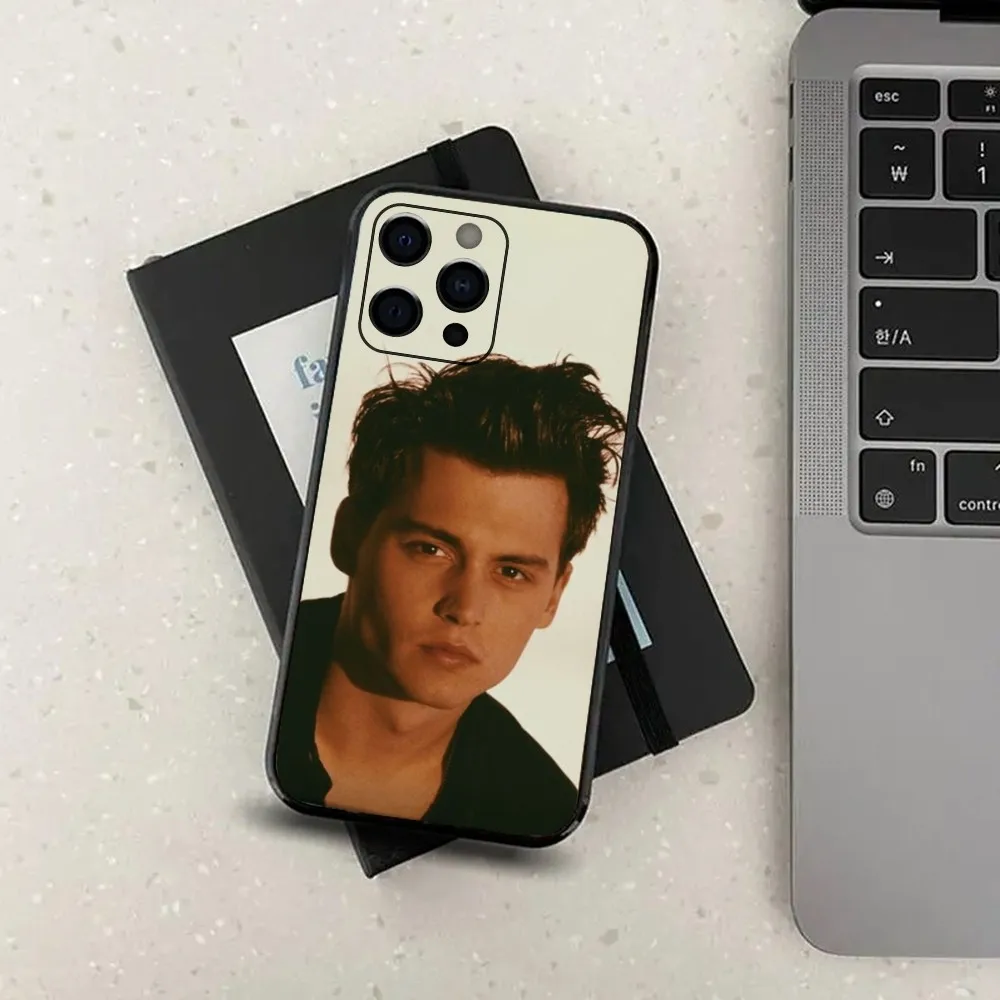 J-Johnny D-Depp Phone Case For Apple iPhone 15,14,13,12,11,Pro,X,XS,Max,XR,Plus,Mini Soft Black Cover