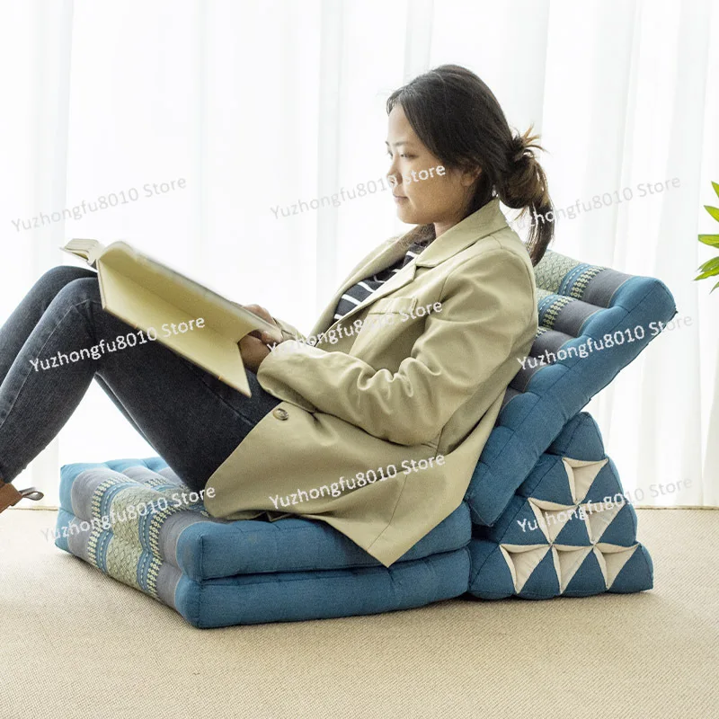Triangular cushion with core tatami floor South East Asia bay window Thai couch mat Window sill mat
