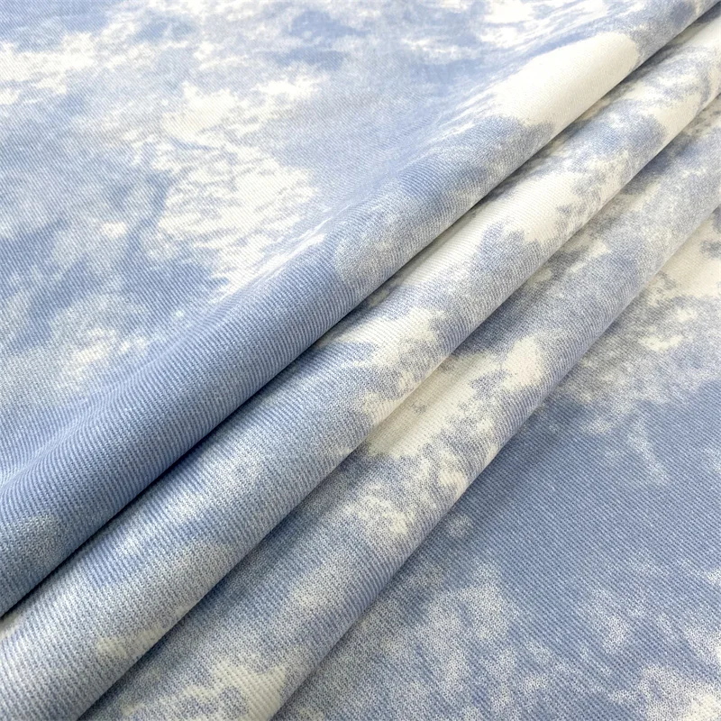 Bawełniana tkanina jeansowa tie-dye na metry do jeansów, płaszcza, sukienki, spódnicy, torby, kapelusza, szycia DIY, do noszenia, miękka, skośna, do robótek ręcznych, czarna.