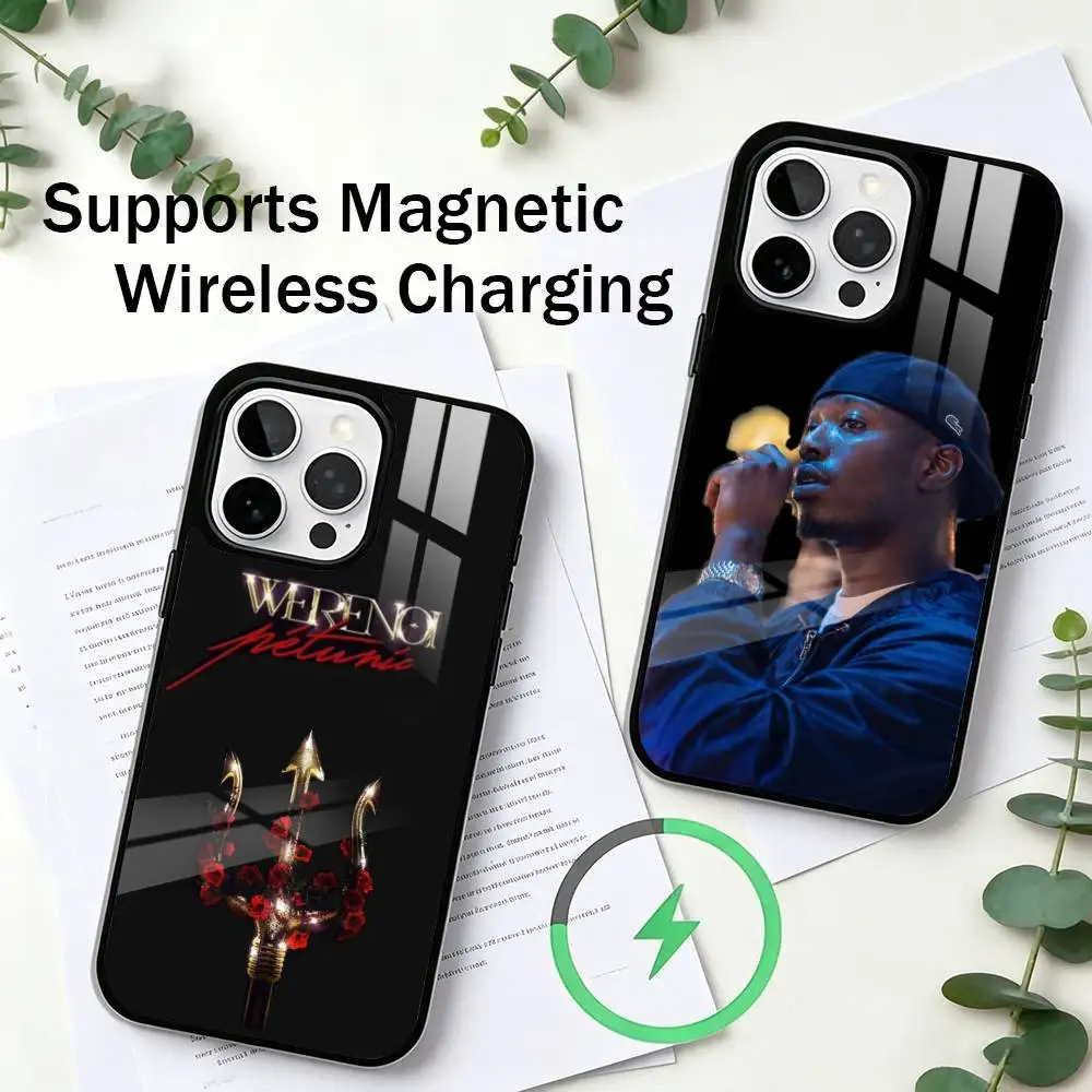 

Popular Rapper Werenoi Diamant Noir Phone Case For iPhone17,16,15,14,13,12,11Plus,Pro Compatible with magnetic wireless charging