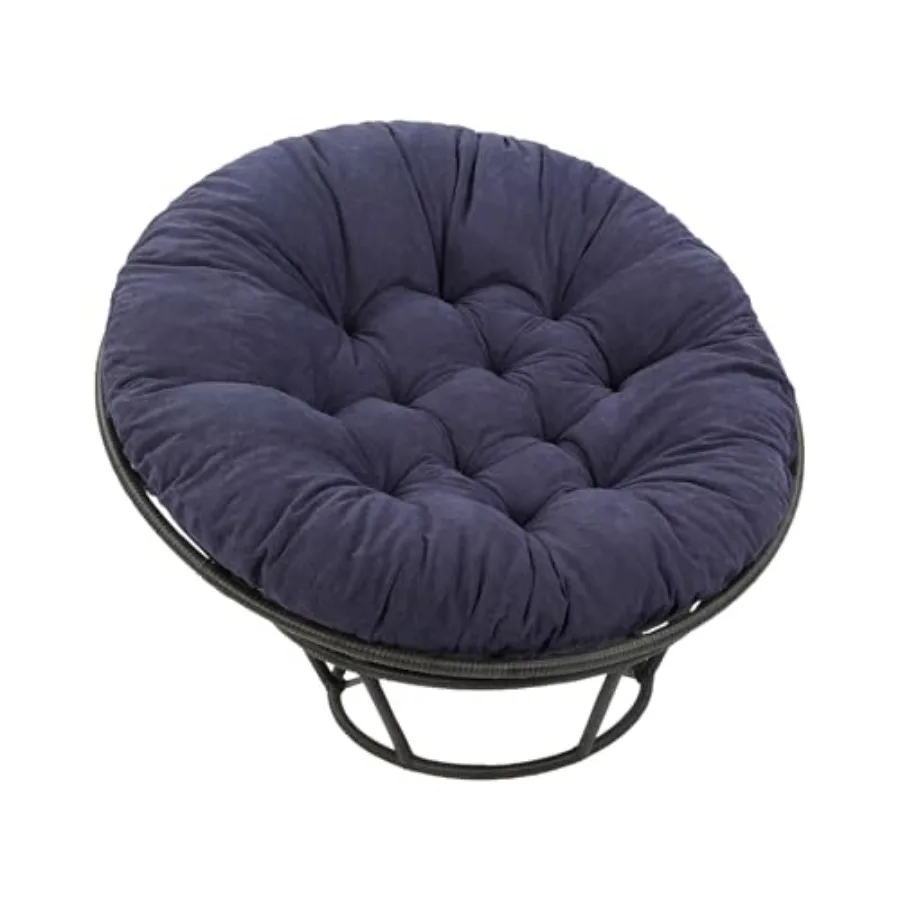 

Подушка для стула Papasan 44 x 44 дюйма, вельветовая круглая поддерживающая подушка без стула, набор из 1 темно-синего цвета
