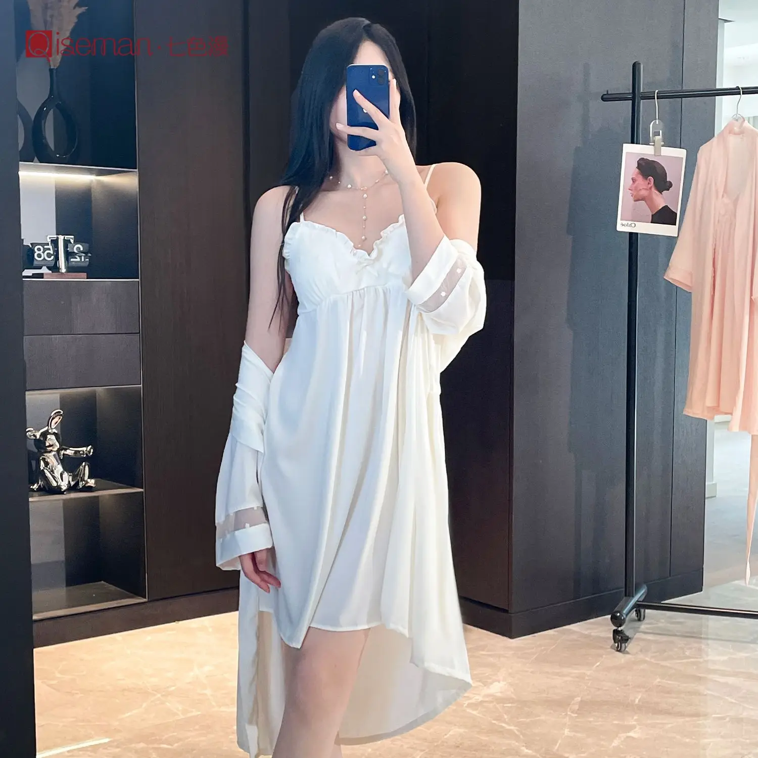 

Twinset Women Robe Nightgown Suit Lace Bathrobe Set Spring Summer Satin Kimono Dressing Gown Nightwear Sleepwear Loungewear