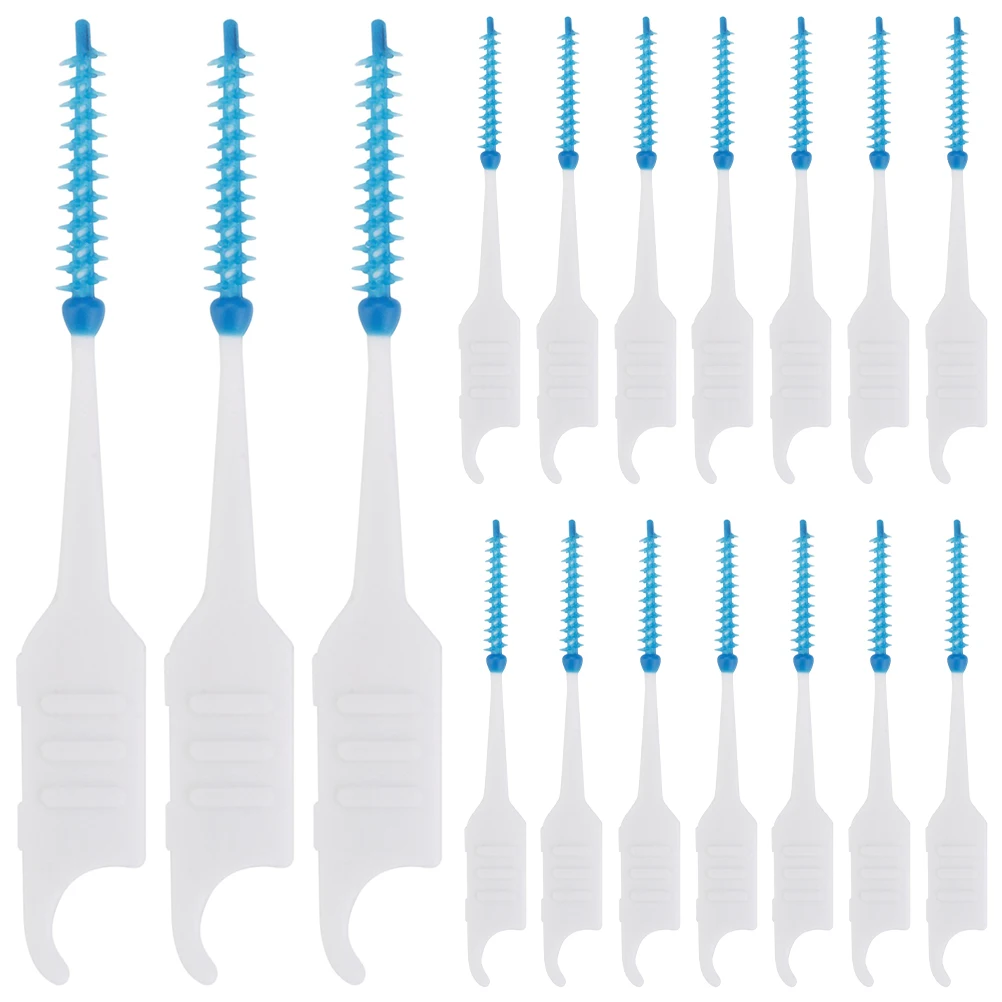 

200pcs Interdental Brushes Soft Silicone Dual Head Oral Care Tools Teeth Gaps Cleaners Travel Size Dental Floss Picks
