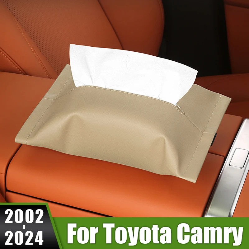 For Toyota Camry XV30 XV40 XV50 XV70 2002-2020 2021 2022 2023 2024 Car Center Console Armrest Hidden Suspended Tissue Bag Case