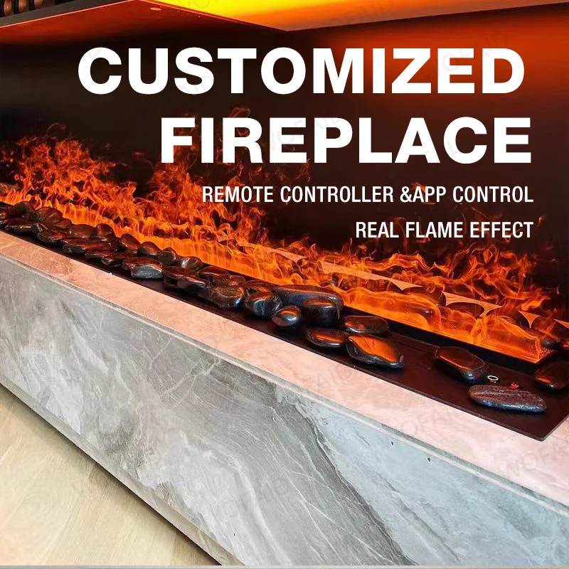 

ADA Compliant Design Mist Fireplace TV Stand For Living Room : Remote Control - Disability-Friendly EU Vapor Fireplace