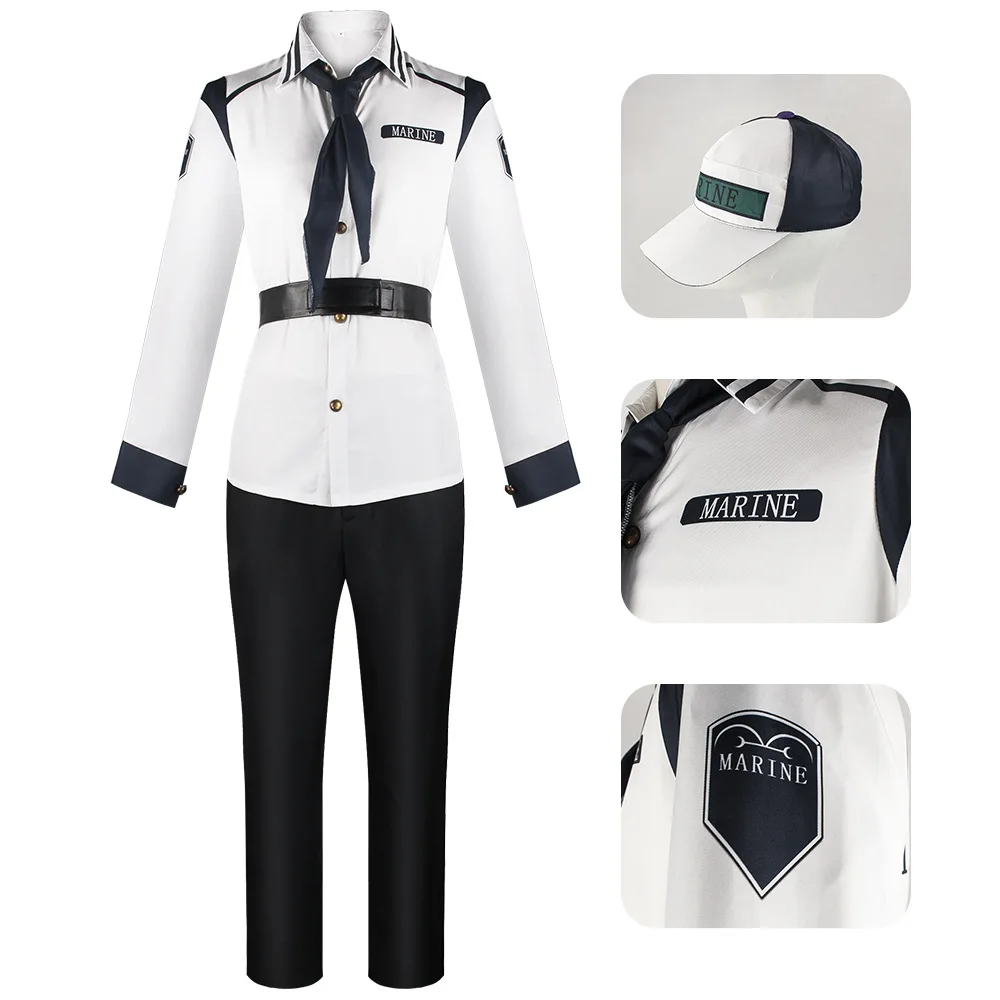 Live Action Movie Navy uniform Cosplay Costume Clothes Halloween Anime Pirates Roronoa Zoro Men Role Play Suits Dresses