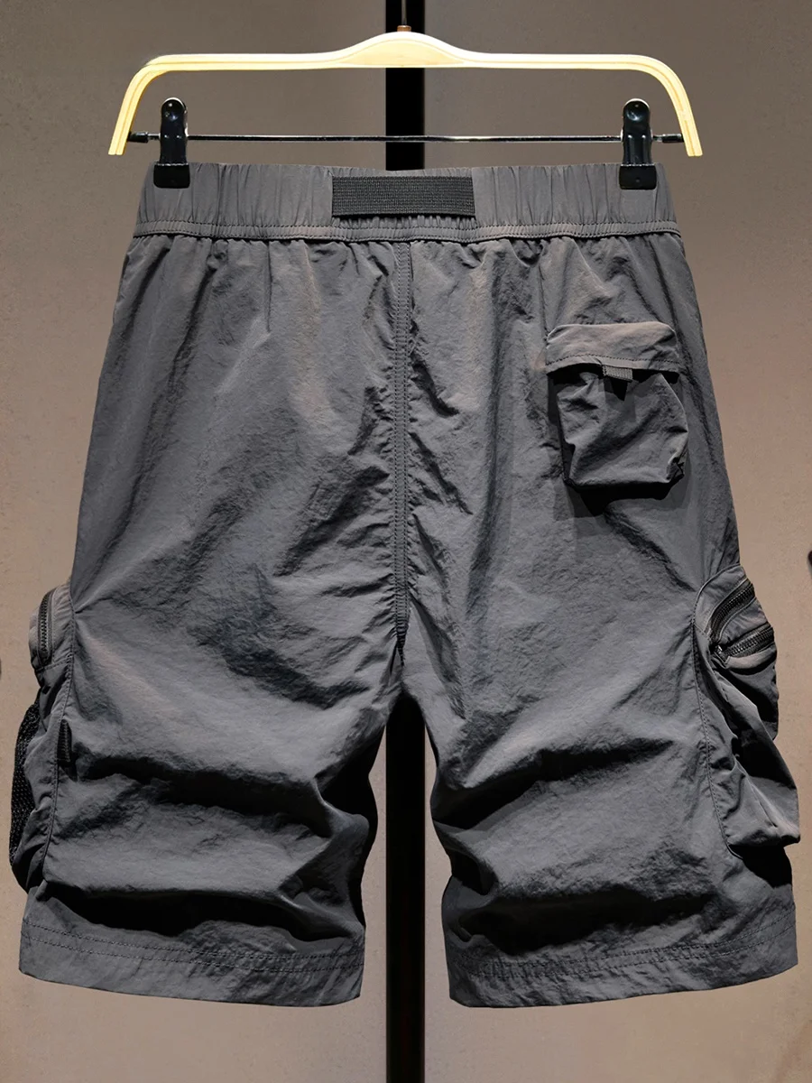 

Faionable Breathable Men's orts 2025 Summer Thin Qui Dry American Workwear Multi-ket Five-Quarter Length Straight Leg