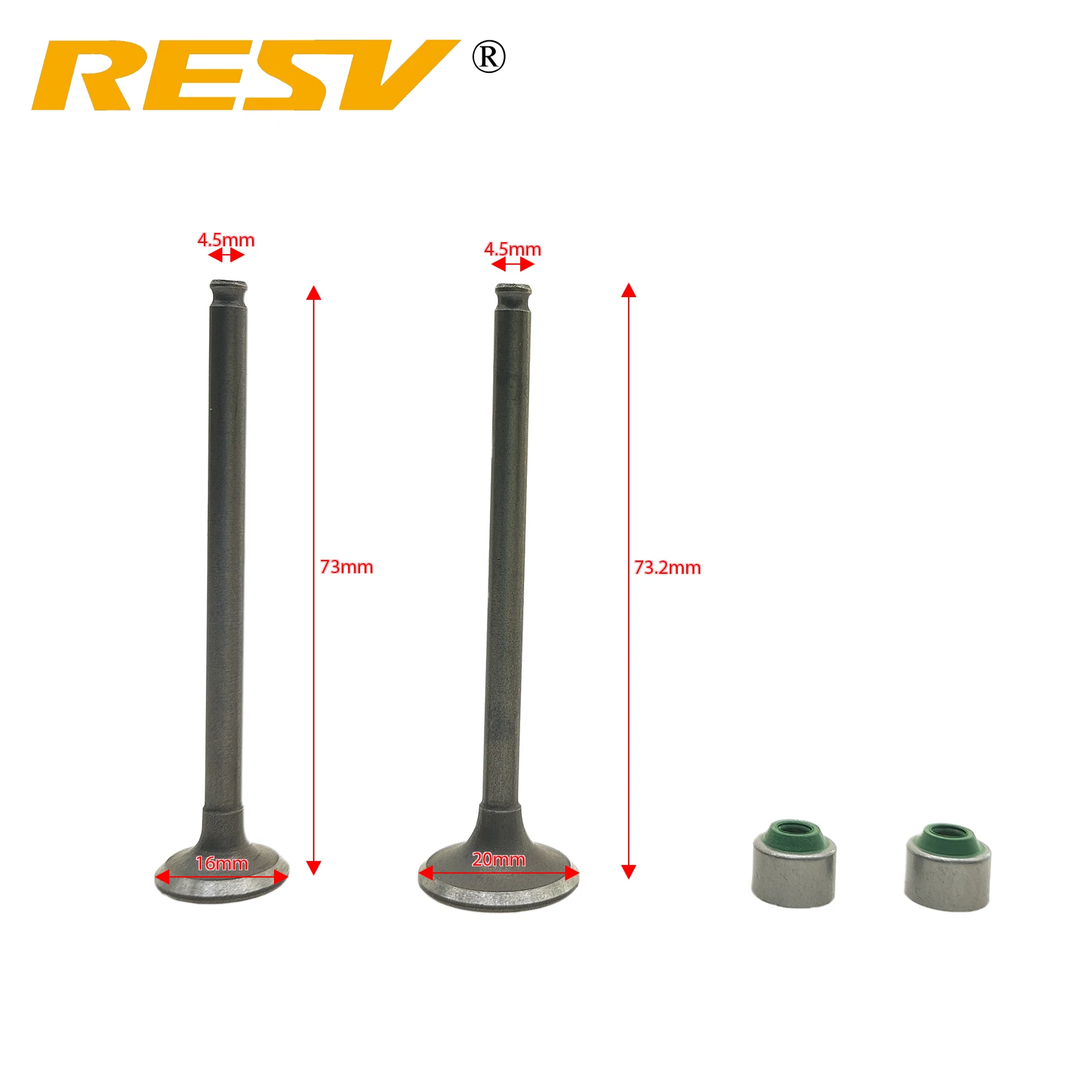 RESV for Honda DIO 50 Zoomer 50 AF54 AF55 AF56 AF57 AF58 AF59 AF61 AF62 AF63 Z4 Valve Intake Exhaust Stem Valve Kit Oil Seal
