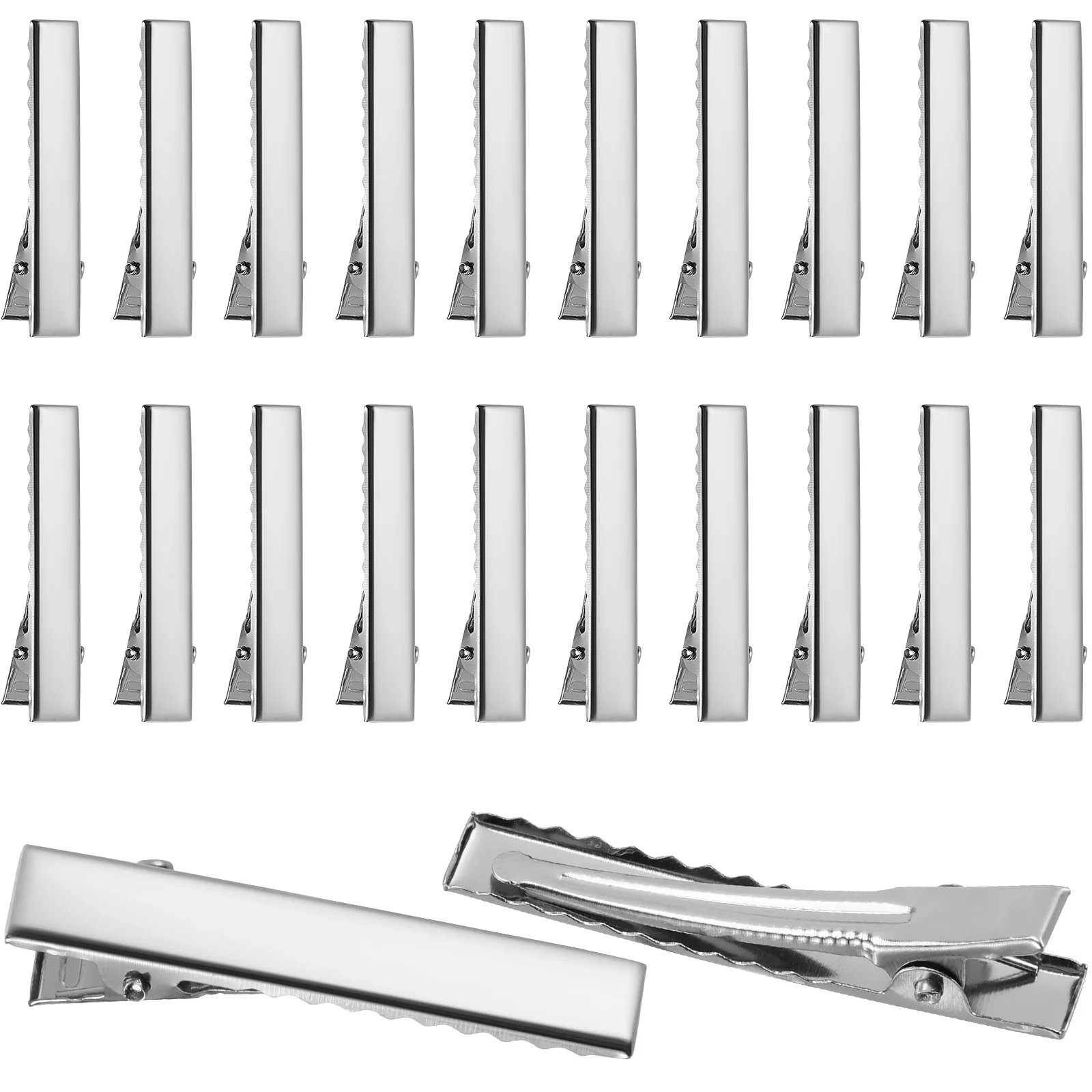 100 Pcs Womens Barrettes for Hair Pin Alligator Clip Mini Silver Bill Clips Women's