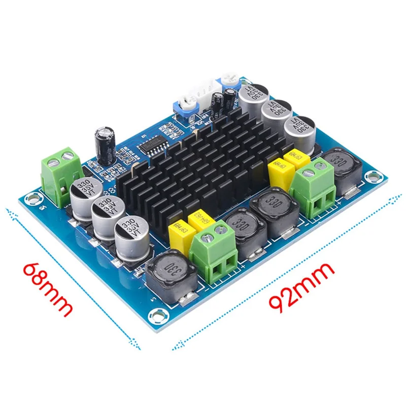 【RECOMENDAR】High Power 24V 12V DC Dual Channel Stereo Audio Versterker Board 2X120w Digitale Audio eindversterker Board Voor Spreken