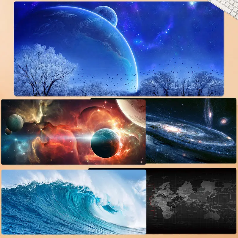 

800*300*3mm Starry Sky Cute Mouse Pad Creative INS Large Game Computer Keyboard Office Table Mat Christmas Gift Kawaii Desk