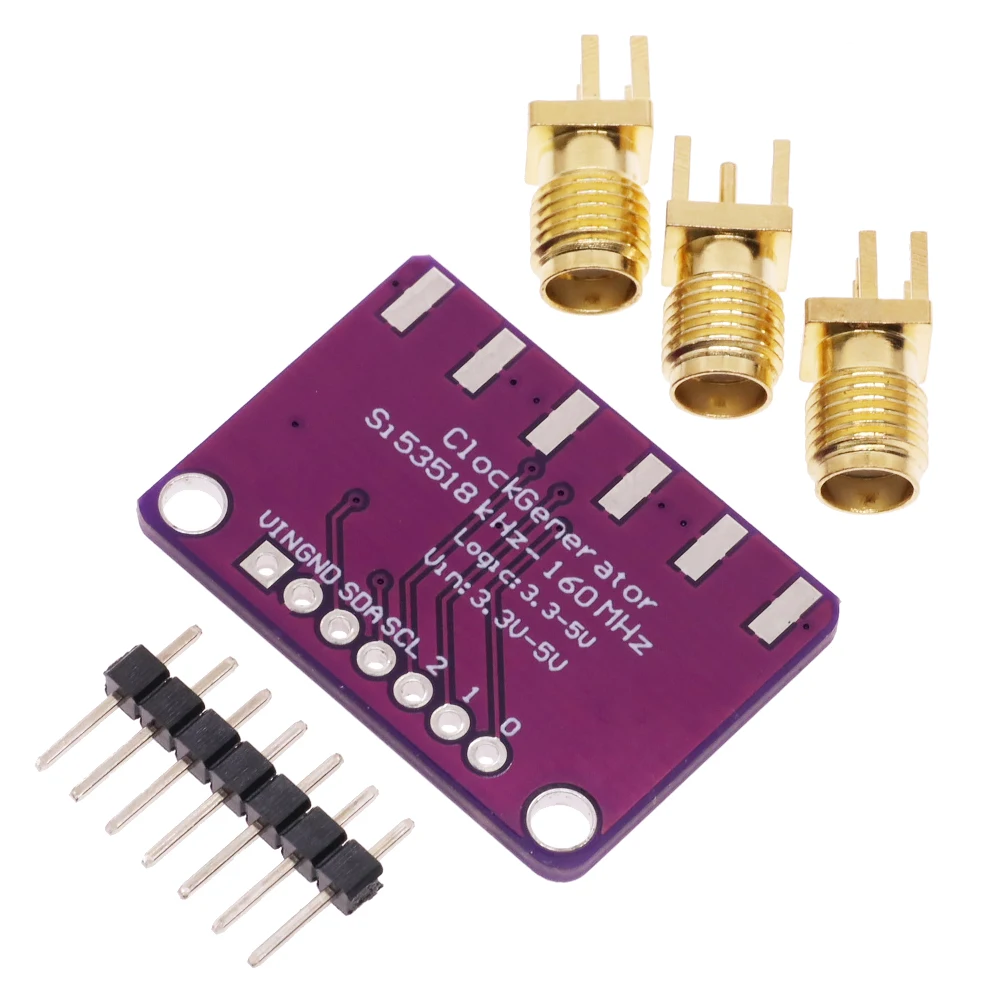 1/5/10PCS DC 3V-5V Si5351A Si5351 I2C Clock Generator Breakout Board Module Signal Generator Clock 8KHz-160MHz For Arduino