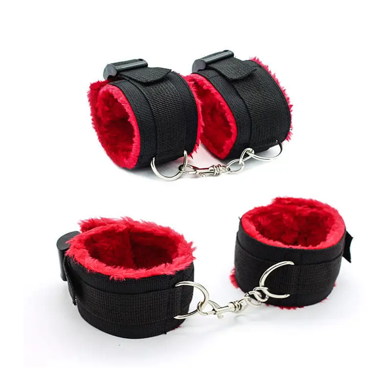 7 pcs/set Sex BDSM Bondage Restraint Kit Handcuffs Collar Gag Mask Whip Adult Sex Toys for Couple