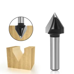 1PC 8MM Shank Milling Cutter Wood Carving 3D V Engraving Bit CNC End Mill 16mm Diameter 60 Degree Milling Cutter for Woodworking