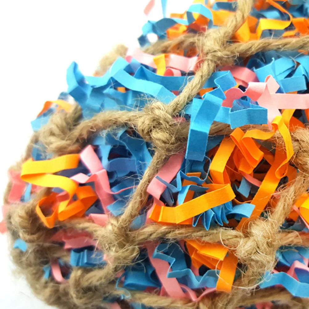 

Parrot Chewing Package Bright Color Paper Rope Bird Playthings Parrot Supplies Fun Activity Prop for Parrots and Pets