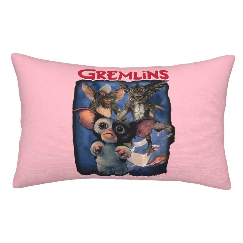 Custom Gremlinse Mogwai Throw Pillow Cases 80s Movie Gizmo Monster Modern Cushion Cover Rectangle Pillowcase