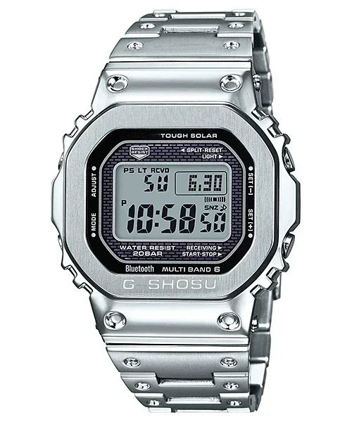 5000 ساعة رقمية رياضية إلكترونية للرجال مربعة الشكل بمينا LED وظيفة كاملة من سلسلة GMW Oak للتوقيت العالمي