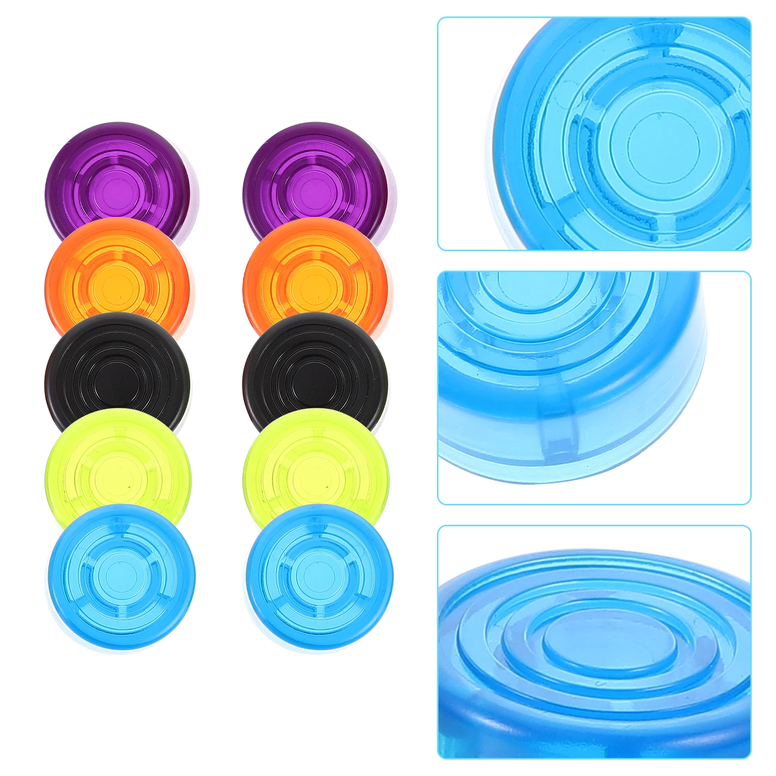 

10 Pcs Stitched Cap Nail Foot Guitar Pedal Caps Knobs Footswitch Topper Fingernail