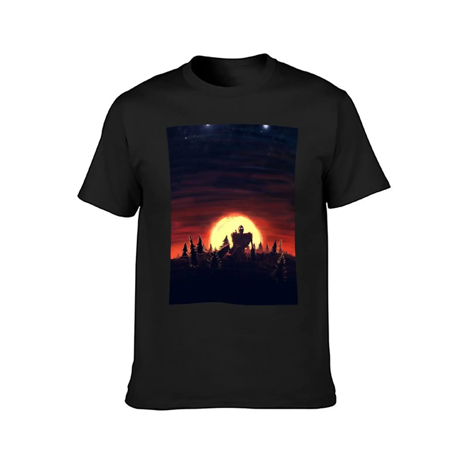 The Iron Giant Sunset T-Shirt summer clothes funnys kawaii clothes mens t shirts