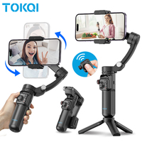 TOKQI M02 3-Axis Handheld Gimbal Stabilizer Cell Phone Selfie Tripod with Detachable Remote for iPhone Android Smartphone