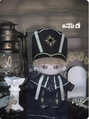 بدلة ملابس قوطية متقاطعة سوداء للفتيان والفتيات ، زي الكنيسة المقدسة الداكنة ، بدون تغيير للسمة ، هدية أصلية ، 20: