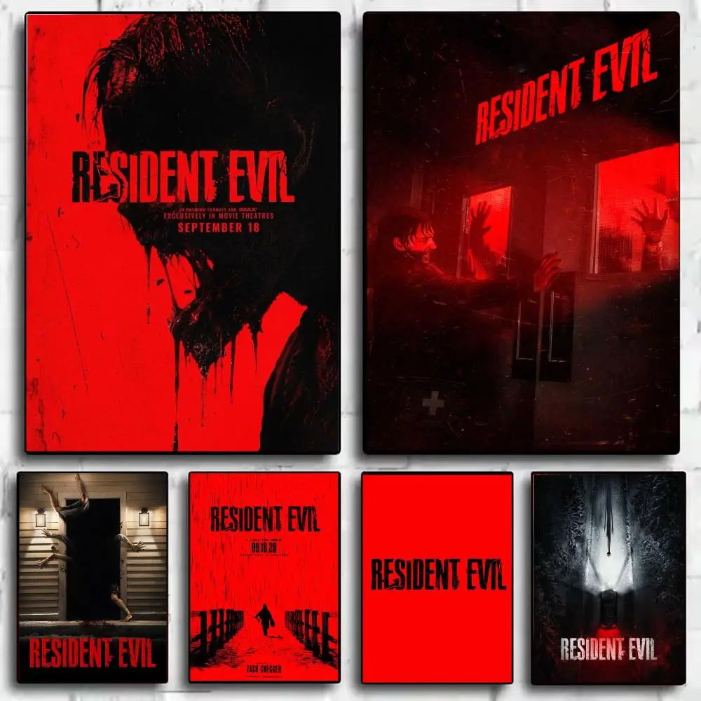 Zombie Movies R-Resident Evil Poster Modern Minimalist Wall Art Prints for Bedroom Living Room Room Decor Aesthetic Gift