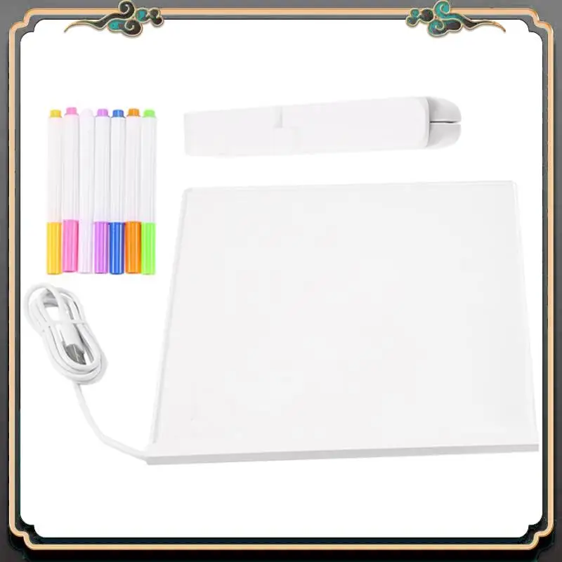 ASMA-LED Note Board, Glowing Acrylic Message Marker Board With Light, Board Note Illuminated White Board (7.9 X 7.9In) Easy Inst
