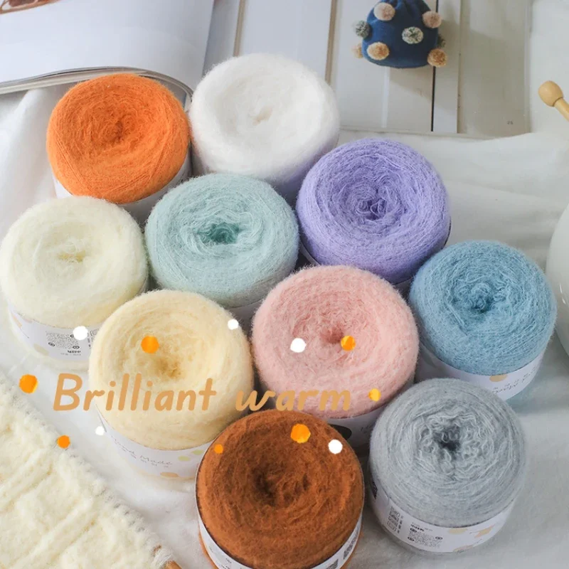 75g Milk Mousse Cotton Yarn，4-strands Marshmallows Cloud Yarn，soft Skin Friendly 100% Polyamide Threads，for Scarf Hat Threads