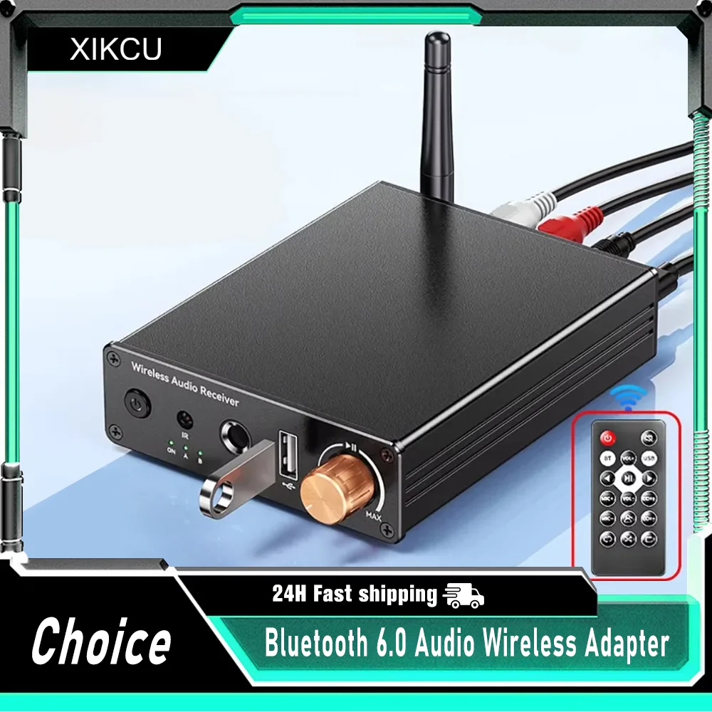 

Bluetooth 6.0 аудио передатчик приемник беспроводной аудио адаптер U-диск 6,5 мм караоке беспроводной музыкальный усилитель для динамика автомобиля