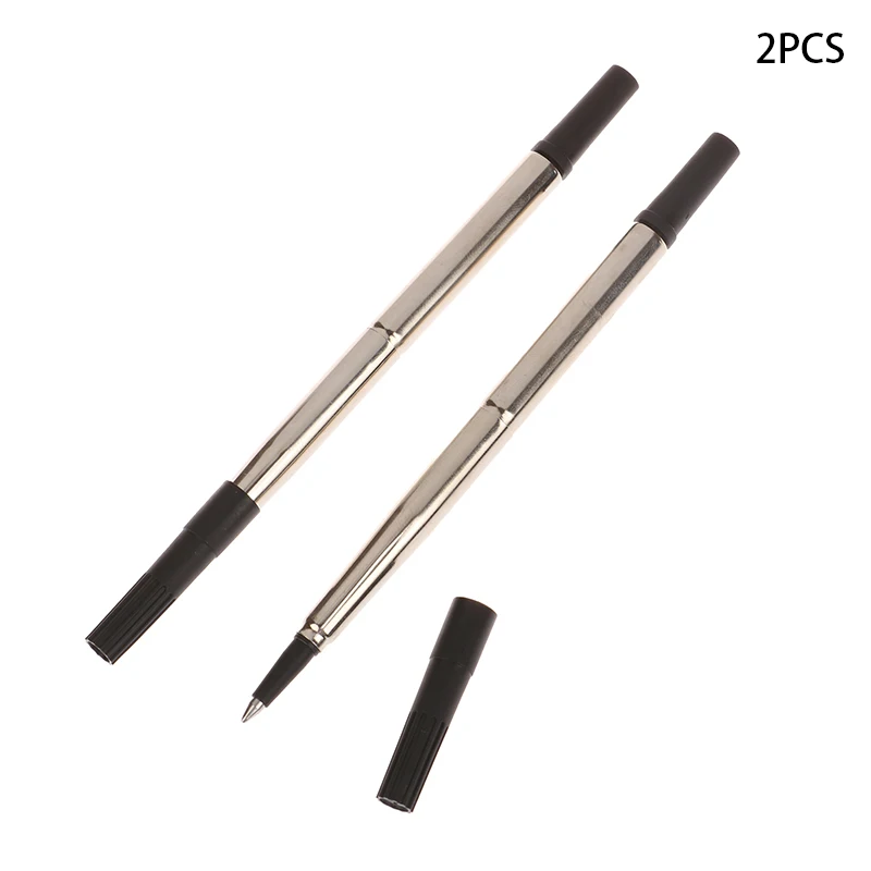 2 PCS Black/Blue 11.6CM Ballpoint Metal Pen Refill 0.5mm 0.7mm Tip Fits For Treasure Pen Replacement Refill Black And Blue