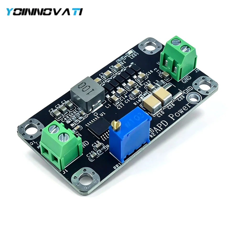 YT High Voltage Boost Converter 60-220V Adjustable, Low Noise Bias Supply for APD/Photodetector/CCD, 5-24V Input
