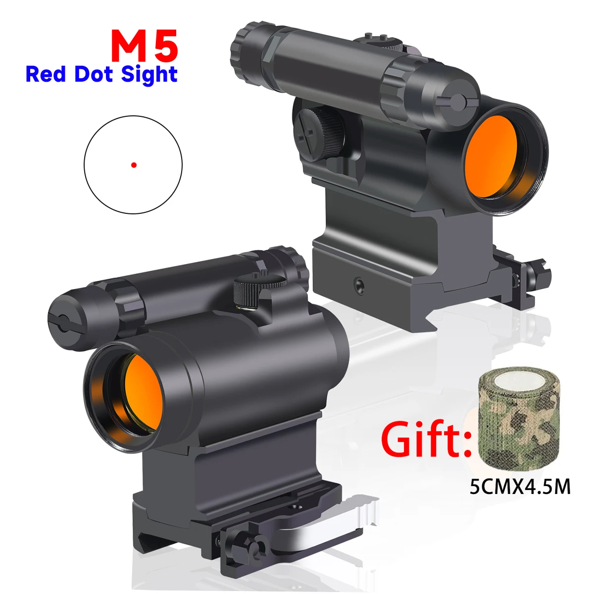 

Tactical Red Dot Sight with Quick Disassembly Optical Sight Hunting Rifle Scope Airsoft Reflex Scope for 20mm Mount