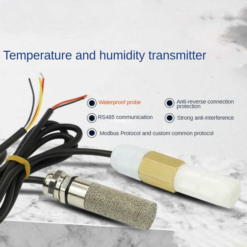 DC5-28V RS485 Temperature And Humidity Transmitter Modbus XY-MD03 Collector Temperature And Humidity -Metal Head Durable