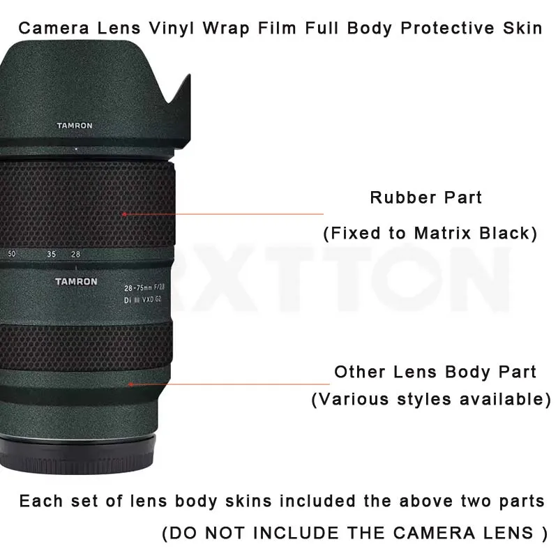 Tamron 28-75mm F2.8 G2 A063 Decal Skin Vinyl Wrap Film Camera Lens Protective Sticker 28 75 2.8 F/2.8 G2 for Sony Mount Camera