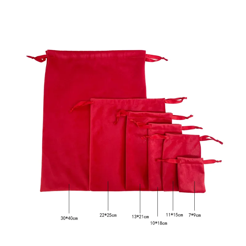 

20 шт./лот, высококачественные мягкие шелковые бархатные мешочки, подарочные пакеты на Рождество, упаковка для косметики и парфюмерии, мешочки для хранения на шнурке