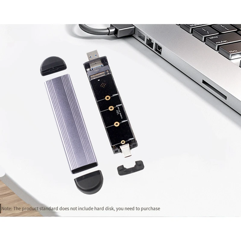 HFES M.2 SSD Case M.2 To USB 3.1 Gen 2 10Gbps NVME SSD Case Dual Interface Inline SSD Case Supports NVME Protocol