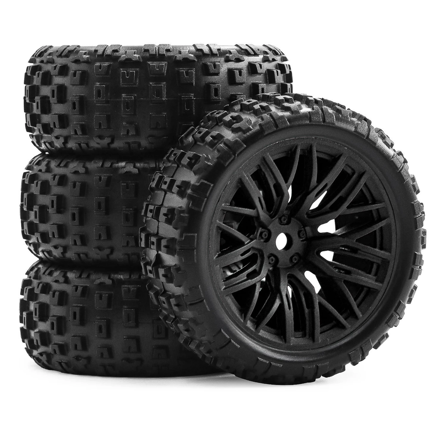 4 pezzi 67mm pneumatici in gomma per Arrma 1/18 2S Typhon Grom RC auto aggiornamento 12mm ruota esagonale parti di pneumatici