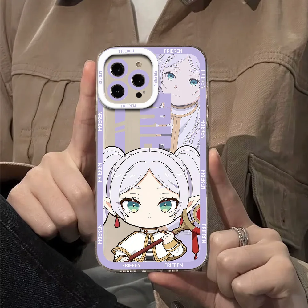 Funda de teléfono Anime Comics f-frieren para Samsung Galaxy S25 Ultra S24 FE S23 S22 Plus, parachoques suave transparente a prueba de golpes