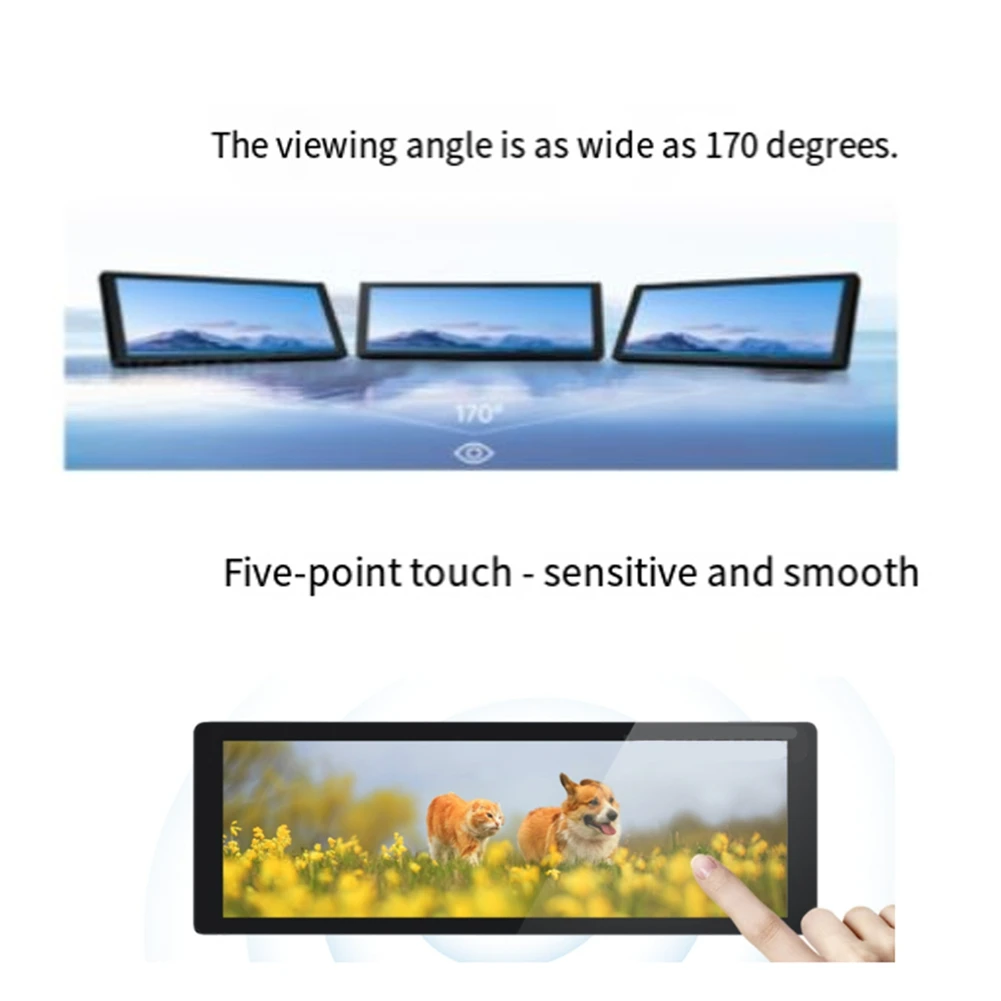 

A46U RPi 5 7.9 Inch Secondary Screen IPS Monitor HDMI-Compatible Stretched Bar LCD1280X400 GPU Display Laptop W/Speaker