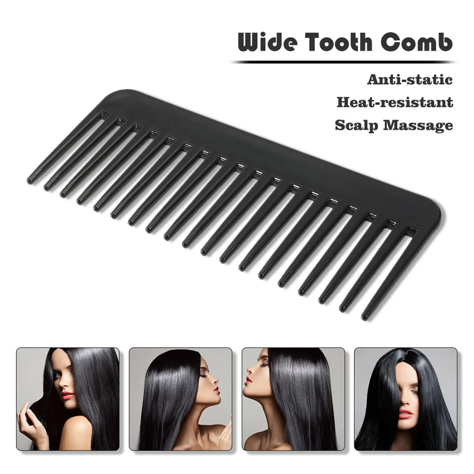 Wide Tooth Comb Hair Brush Portable Brush Anti-Static Large Wide Toothed Comb For Oil Hair Static Scalp Massage Outdoor Comb